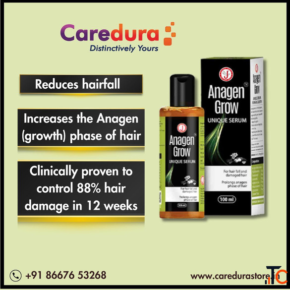 Hair Growth Hair Fall Control Serum - Anagen Grow available in caredurastore