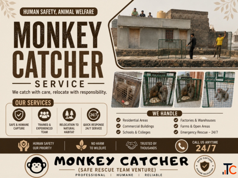 Animal Rescue Service in Jaipur - 2 Bandar Pakde near Raja Park Area Mein