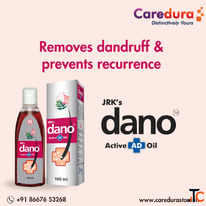 Best Anti-Dandruff Hair Oil - JRK's Dano Active AD Oil available in caredurastore
