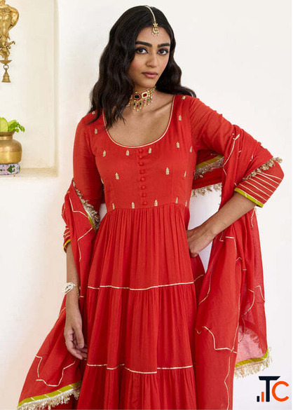 Shop Latest Designer Anarkali Suits for Women Party Wear Cotton Styles - JOVI India