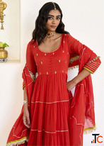 Shop Latest Designer Anarkali Suits for Women Party Wear Cotton Styles - JOVI India