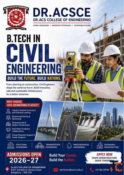 Civil Engineering - b.tech civil engineering colleges in bangalore ACSCE