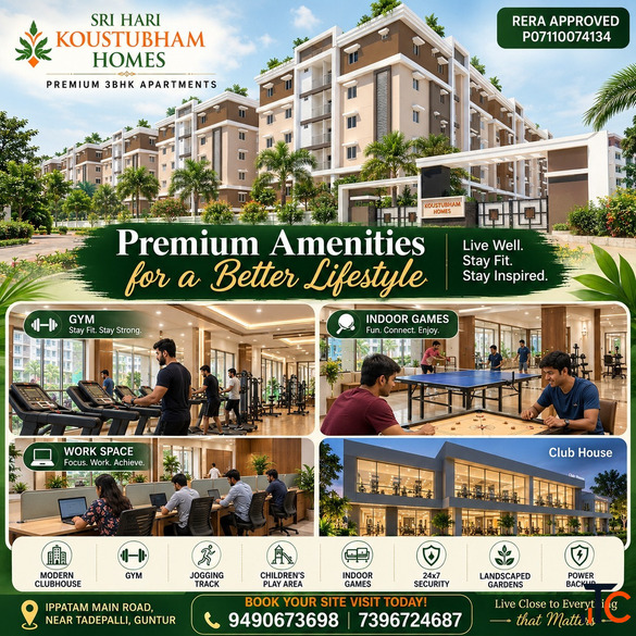 Premium 3BHK Flats for Sale in Ippatam Tadepalli