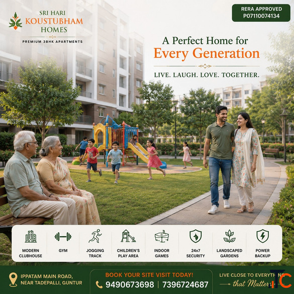 Premium 3BHK Flats for Sale in Ippatam Tadepalli