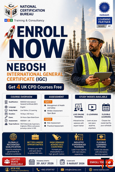 NEBOSH IGC Online Training National Certification Bureau NCB
