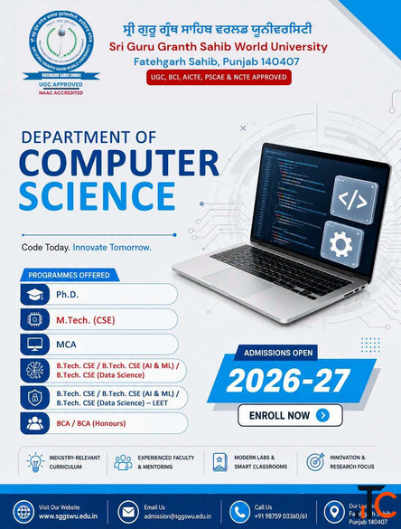 Btech computer science in Punjab - SGGSWU