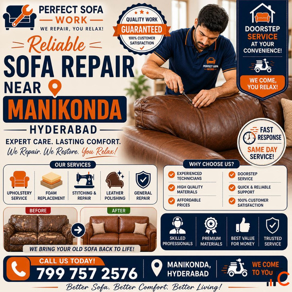 Best sofa repair service in Manikonda Hyderabad