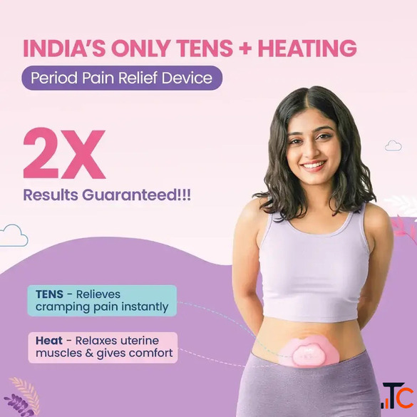 MOI Wireless Period Pain Relief Device with TENS Heat Therapy
