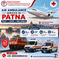 Panchmukhi Air Ambulance Service in Patna Carefully Transports Injured Patients