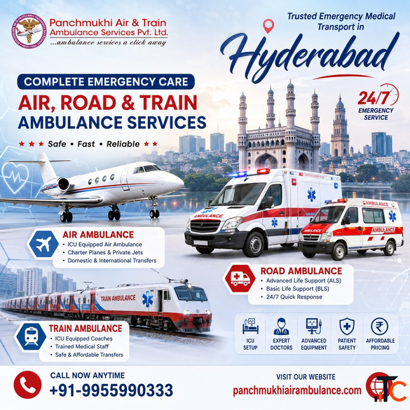 Get Reliable Patient Transfer Service through Panchmukhi Air Ambulance in Hyderabad