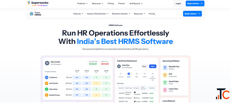 Best HRMS Software in india - Superworks