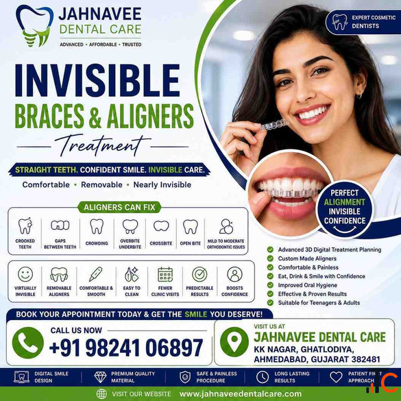 Invisible Braces Aligners Treatment Jahanvee Dental Care