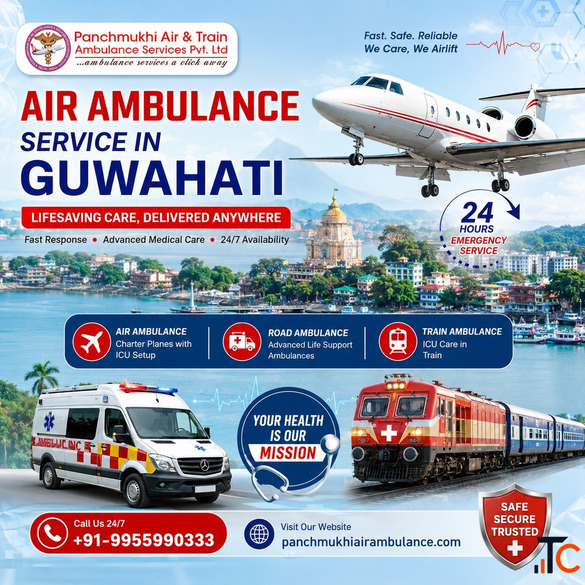 Book Panchmukhi Air Ambulance Service in Guwahati with Excellent Patient Transfer