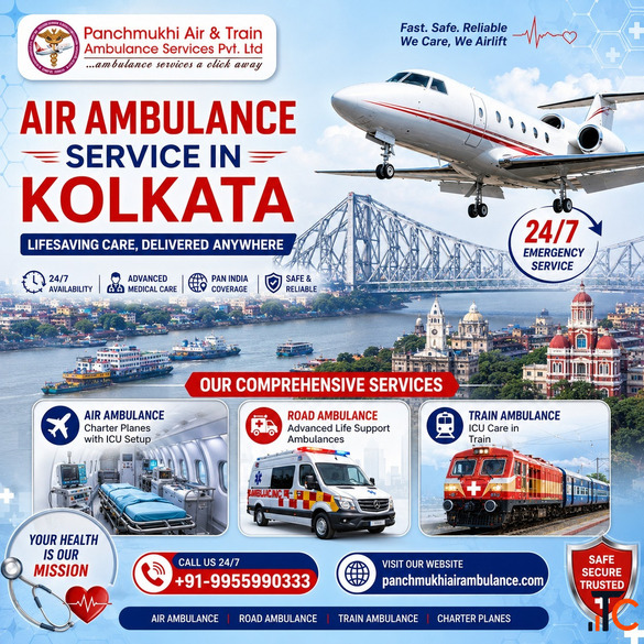 Get Safe Convenient Patients by Panchmukhi Air Ambulance Service in Kolkata