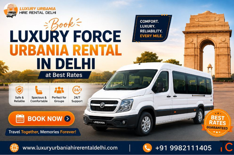 Luxury Force Urbania Van Rent Delhi for Premium Travel