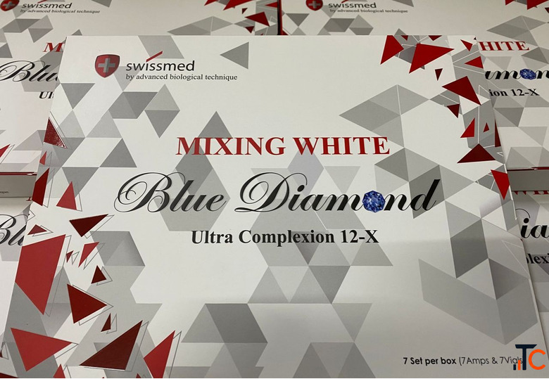 MIXING WHITE BLUE DIAMOND