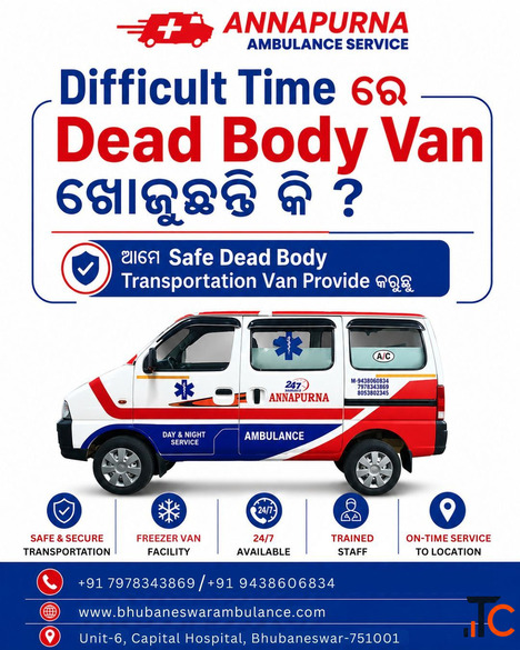 Safe Respectful Dead Body Van in Bhubaneswa