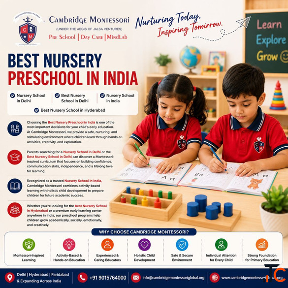 Best Nursery School in India Montessori Preschool Daycare for Early Learning