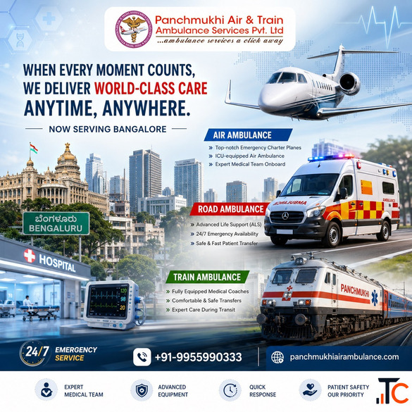 Use Panchmukhi Air Ambulance Service in Bangalore It's the Best Option for Patient Transfer