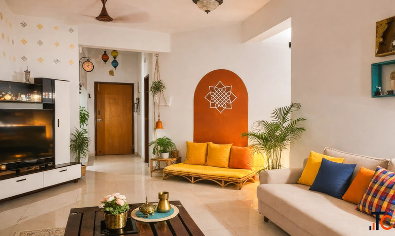 Accent Wall Ideas with Traditional Indian Colours - Indicus Paints