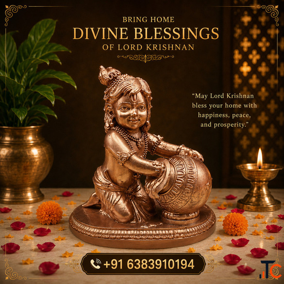 Krishna with Butter 3"H