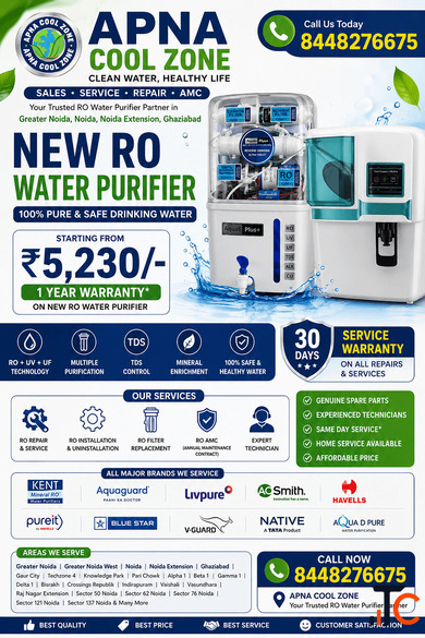 RO Water Filter for Home New RO Water Purifier for Home at 5230 APNA COOL ZONE
