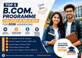 Top 5 B.Com. Programme Colleges in Delhi NCR for 2026 Admissions
