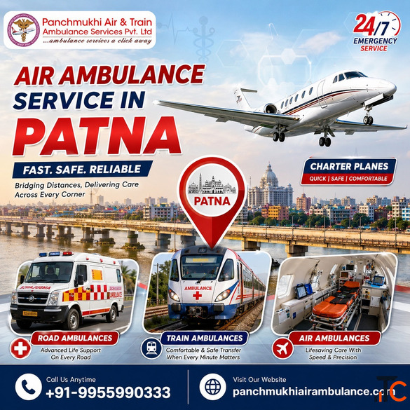 Get Panchmukhi Air Ambulance Service in Patna Which Provides an Advanced Medical Setup