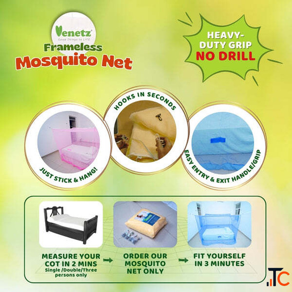 3 Person Mosquito Net - Quick 30 Seconds Setup VENETZ