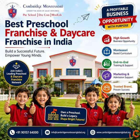 Best Preschool Franchise Daycare Franchise in India Montessori Playschool Opportunities