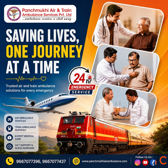 Panchmukhi Train Ambulance Services in Patna- Safe Rail Transfer with ICU