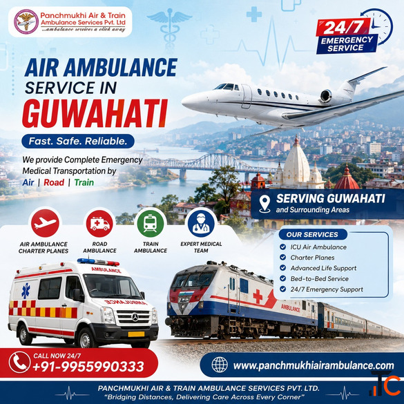 Book the Panchmukhi Air Ambulance Service in Guwahati with Life Care Medical Care
