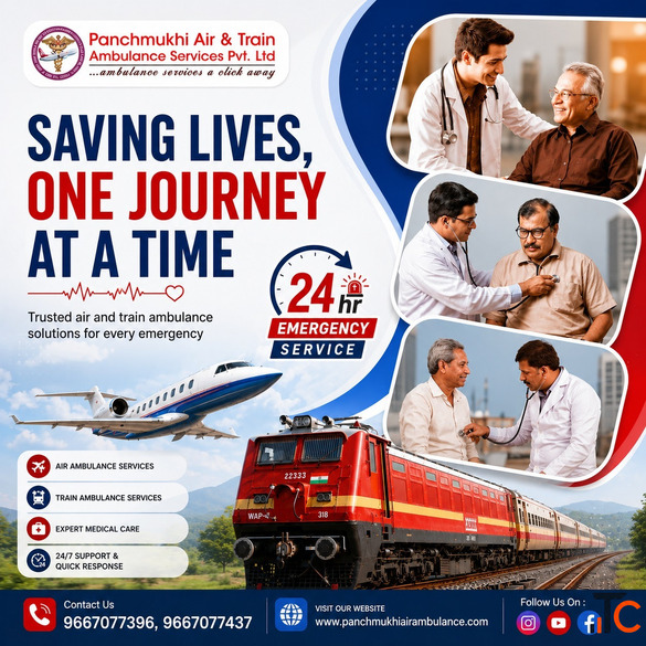 Panchmukhi ICU Train Ambulance in Ranchi- ICU on Wheels with modern day amenities
