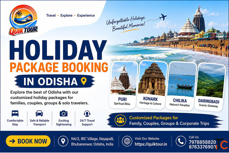 Holiday package booking in Odisha