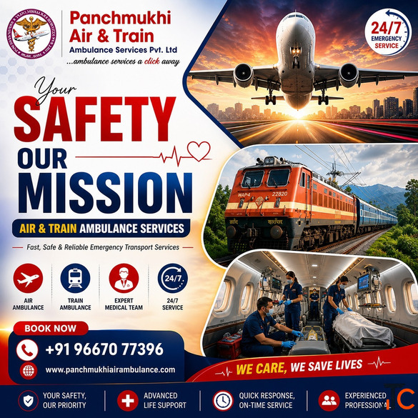 Panchmukhi ICU Train Ambulance in Delhi- Safe affordable and reliable