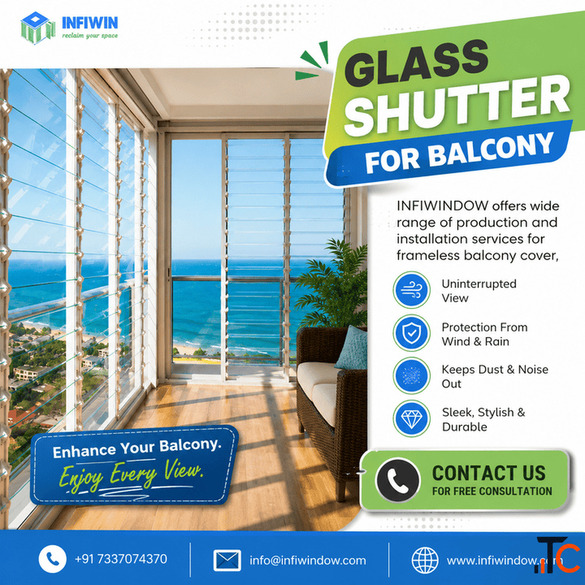 Glass Shutters for Balcony with Modern Style
