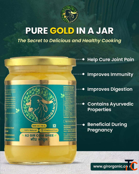 Pure Ghee for Healthy Cooking Daily Nutrition - Premium GirOrganic Traditional Desi Ghee