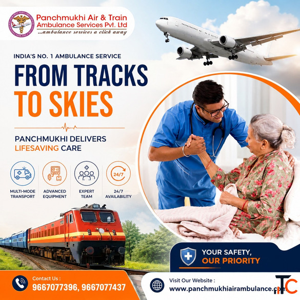 Panchmukhi Train Ambulance in Ranchi- Comfortable Medical Journey with treatment