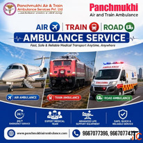 Panchmukhi Low Cost Train Ambulance from Guwahati- Ventilator Support train ambulance