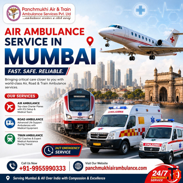 Use Advanced Medical Facilities by Panchmukhi Air Ambulance in Mumbai