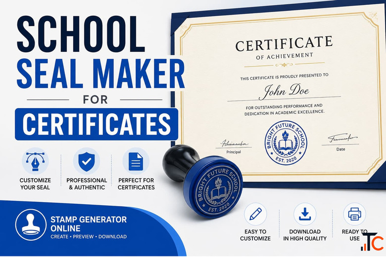 School Seal Maker for Certificates Stamp Generator Online