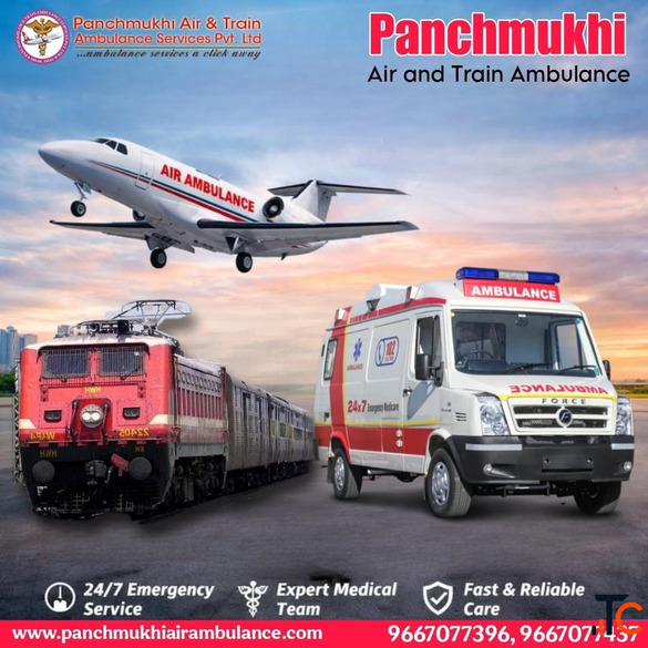Panchmukhi Hi tech Train Ambulance in Delhi- Nationwide Medical Transfer