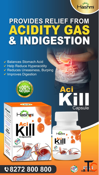 Hashmi AciKill 20 Capsules Herbal Digestive Care Acidity Support