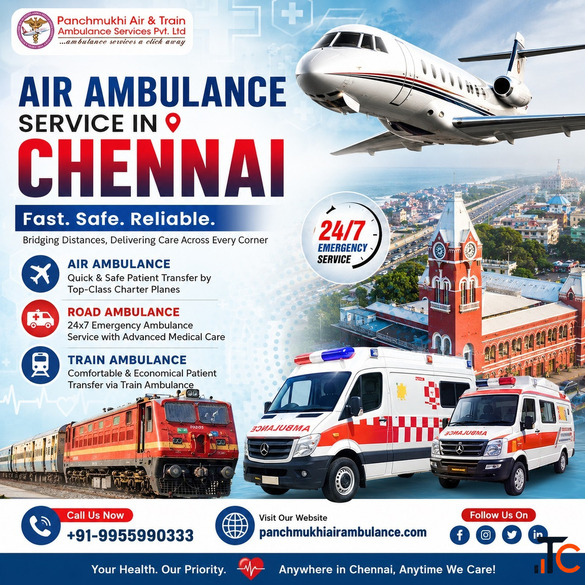 The Panchmukhi Air Ambulance Service in Chennai Offers a Safe Patient Transportation Option