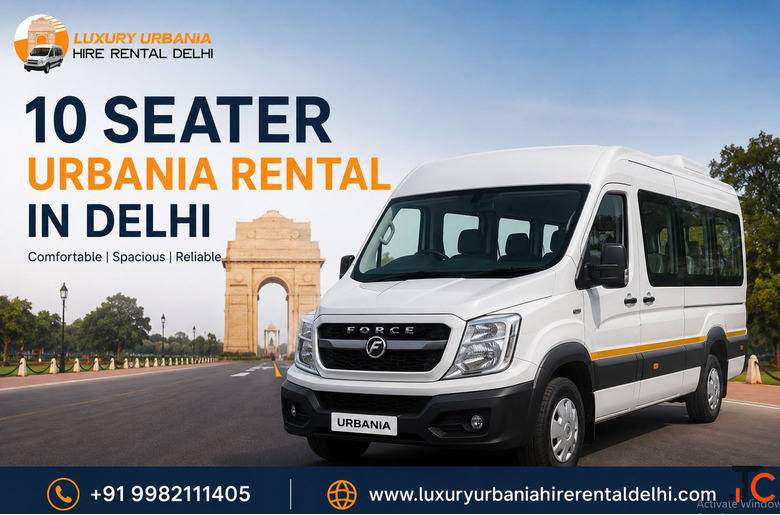 Luxury 10 Seater Urbania Rental in Delhi