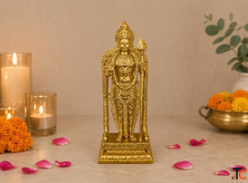 Pathumalai Murugan Brass Idol Brass God Idols for Home Temple