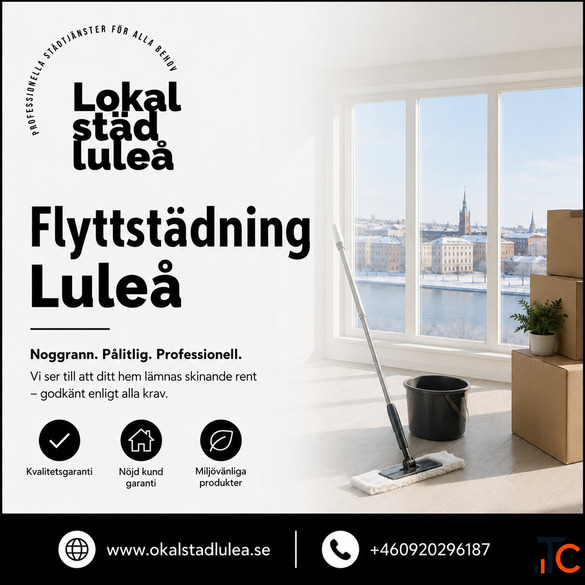 Flyttstädning i Luleå - Prisvärd professionell och pålitlig städservice