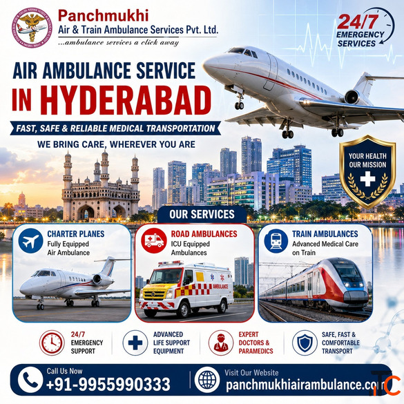 Panchmukhi ICU Air Ambulance in Hyderabad - Lifesaving Journey with ICU and CCU