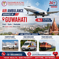 Panchmukhi Emergency Air Ambulance in Guwahati - Advanced Ambulance Care and Support
