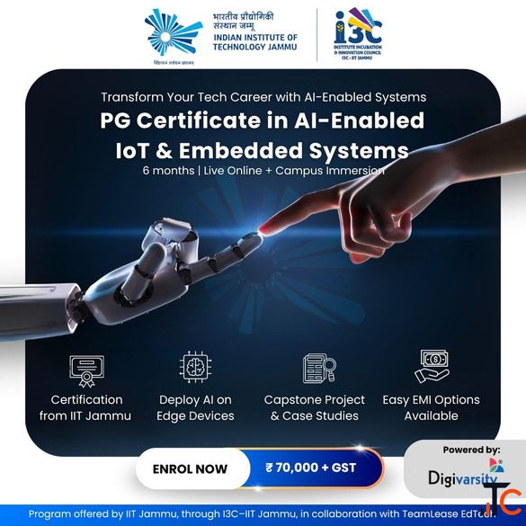 Build Smart Devices with AI IIT Jammu PG Certificate